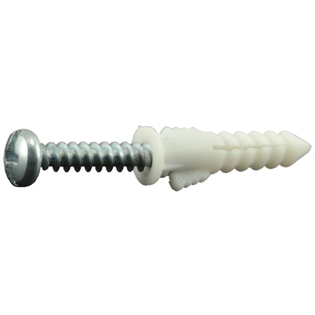 Midwest Fastener Screw Anchor, 1" L, Plastic, 100 PK 50813